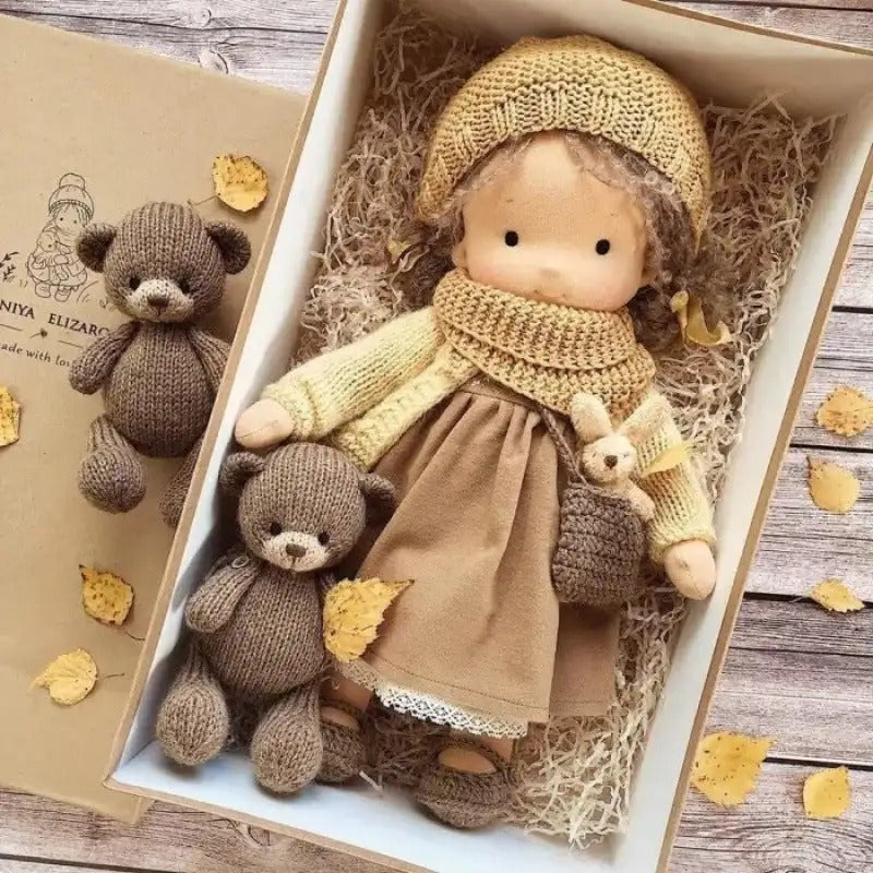 Handmade Plush Baby Doll with Clothes