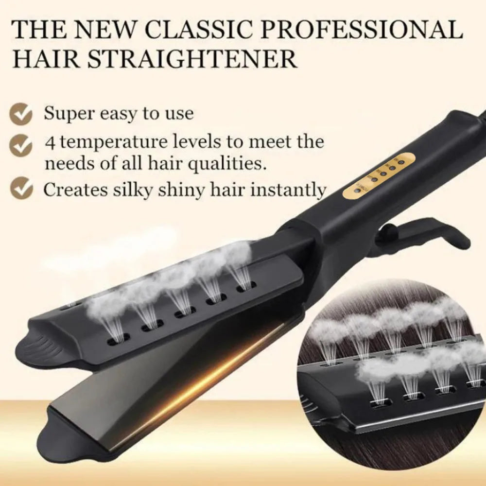 Ceramic Ionic Hair Straightener with Steam Function