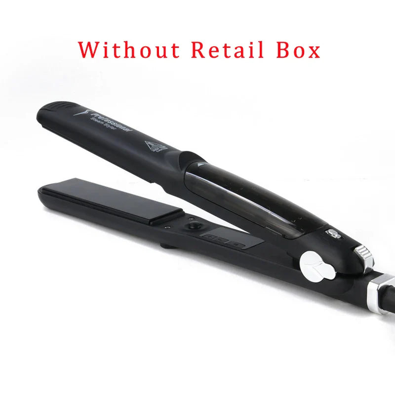 2-in-1 Professional Steam Hair Straightening & Curling Iron