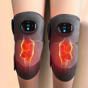 Heated Knee Elbow Shoulder Support Wrap With Vibration And Heating Modes 1005008097829572-1Pcs Gray