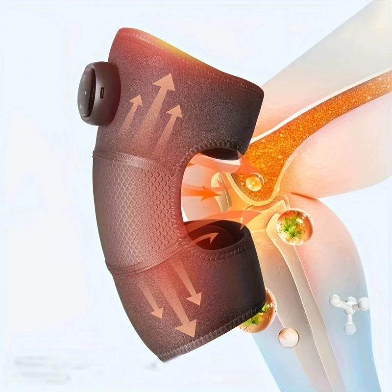 Heated Knee Elbow Shoulder Support Wrap With Vibration And Heating Modes 1005008097829572-1Pcs Gray
