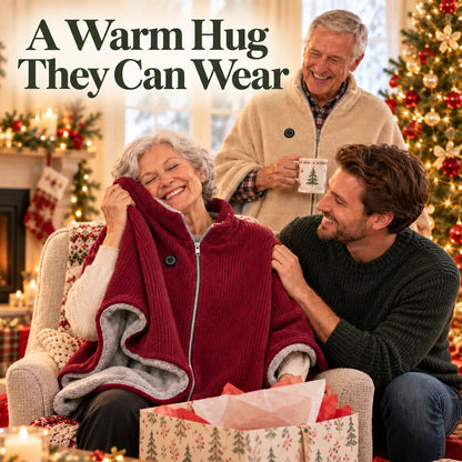Zip-Up USB Heated Shawl Wrap