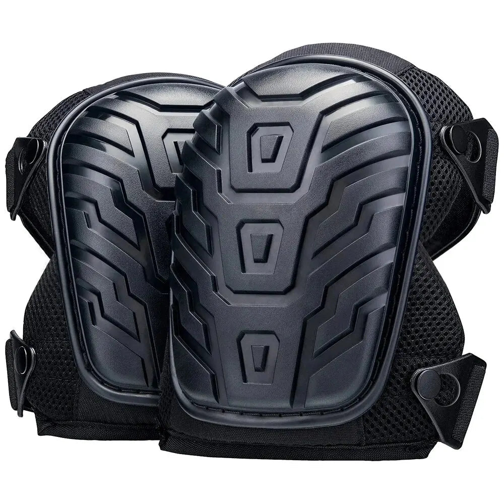 Heavy Duty Gel Cushion Knee Pads With Adjustable Straps 1005006443844449-Black Short Style