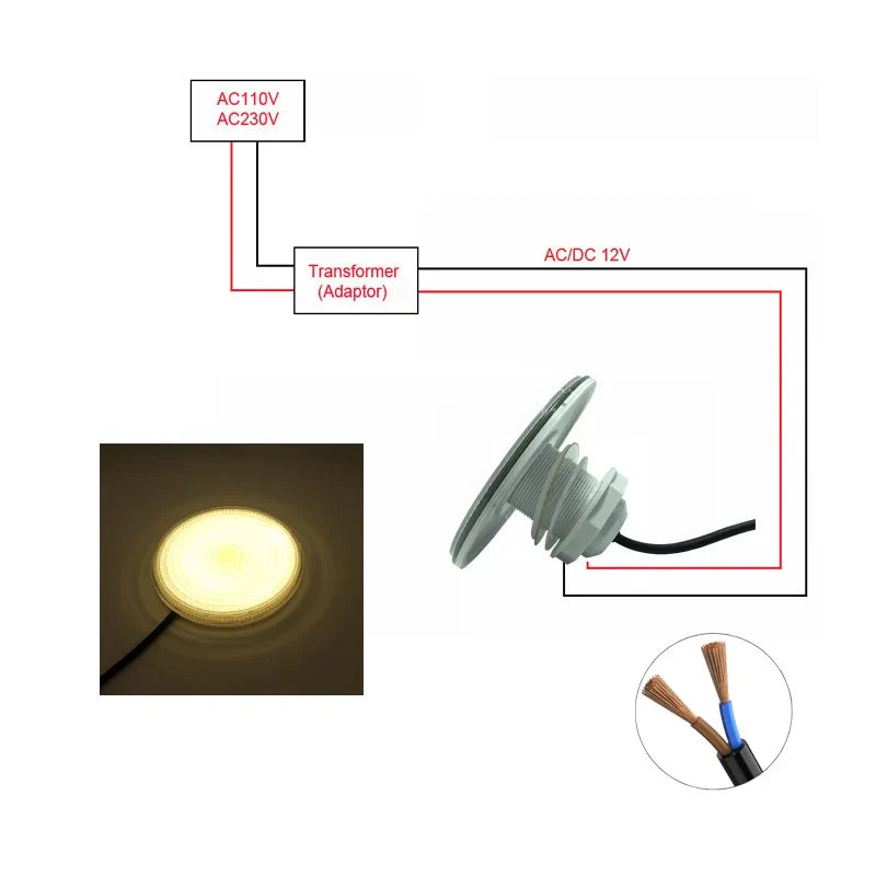 12V Colorful LED Pool Light for Bestway & Intex Pools