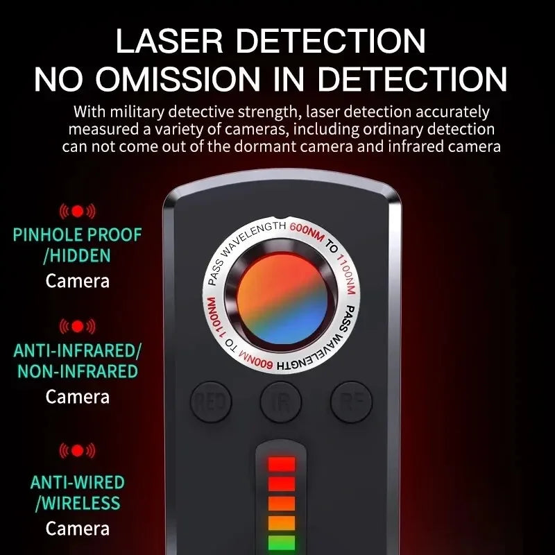 Hidden Camera Detector With Rf Ir Red Modes For Privacy Protection 1005006995881049-al