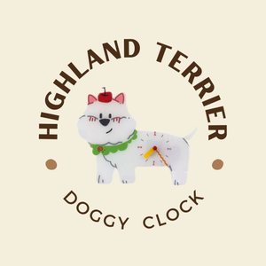 Playful Doggy Wall Clock