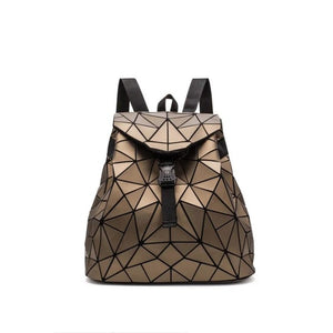 Holographic Geometric Matte Backpack