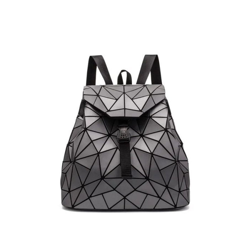 Holographic Geometric Matte Backpack
