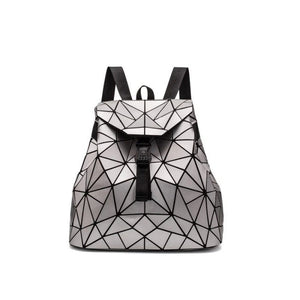 Holographic Geometric Matte Backpack