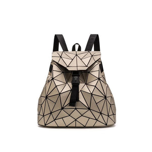 Holographic Geometric Matte Backpack