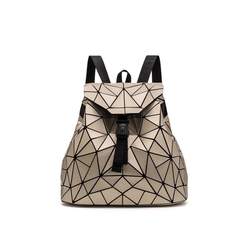 Holographic Geometric Matte Backpack