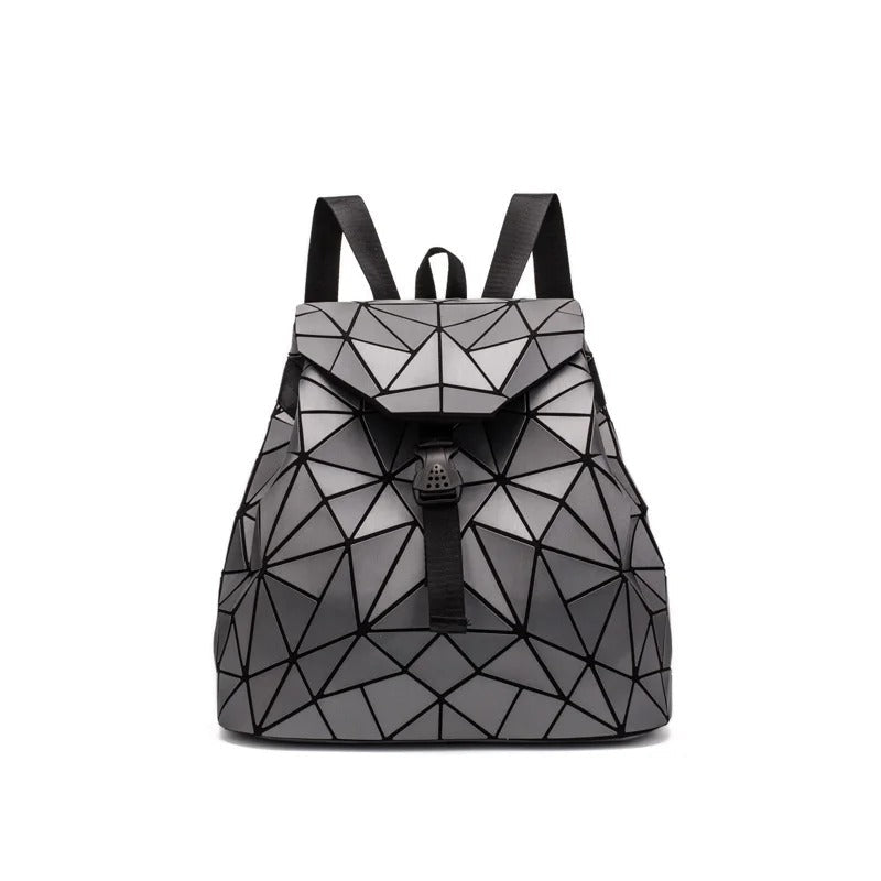 Holographic Geometric Matte Backpack