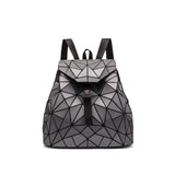 Holographic Geometric Matte Backpack