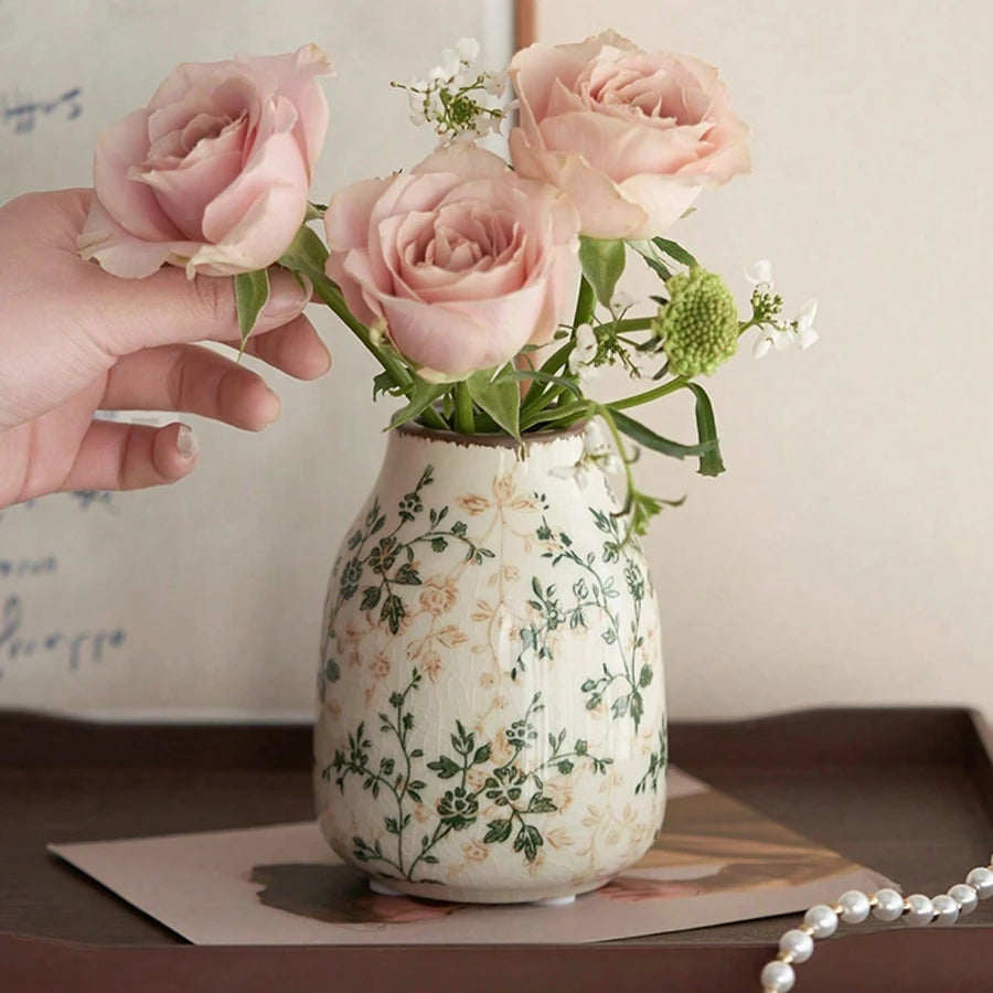 Ice Crackle Ceramic Bud Vase For Fresh Or Dry Flowers 1005009012604187-l