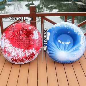 Inflatable Pvc Snow Tubing Sled Ring With Handles For Winter Fun 1005008576890155-C-Striped Yellow
