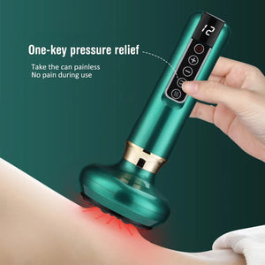 Infrared Heating Therapy Electric Cupping Machine Portable Rechargeable Cupping Device with 12 Temperature Levels