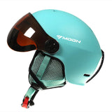 Inmold Ski Helmet With Integrated Goggles Pc Eps Adult Protection 32971475269-Black-M
