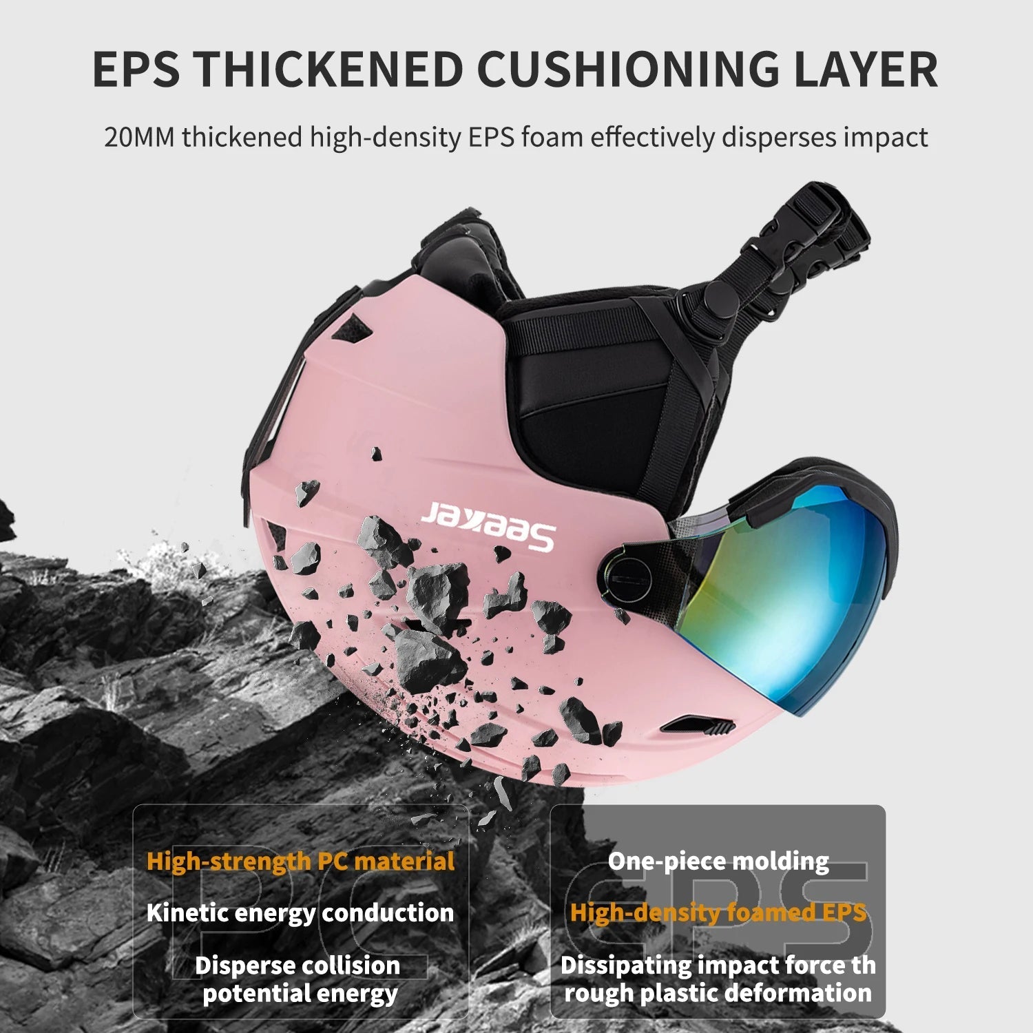 Integrated Ski Helmet With Snow Goggles For Adult Men And Women 1005009839936984-Dark blue-M  55-58CM