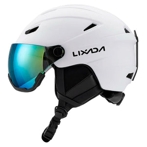 Integrated Ski Helmet With Visor Goggles, Adjustable Fit, 14 Vents 1005007383067870-PURPLE-M