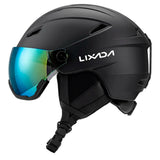 Integrated Ski Helmet With Visor Goggles, Adjustable Fit, 14 Vents 1005007383067870-PURPLE-M