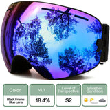 Interchangeable Lens Ski Goggles With Anti Fog Uv Protection Otg 32719782428-C2 Blue Blue
