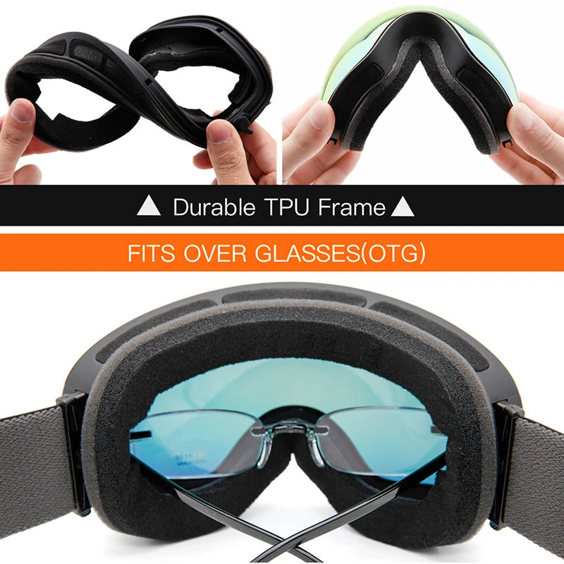 Interchangeable Lens Ski Goggles With Anti Fog Uv Protection Otg 32719782428-C2 Blue Blue