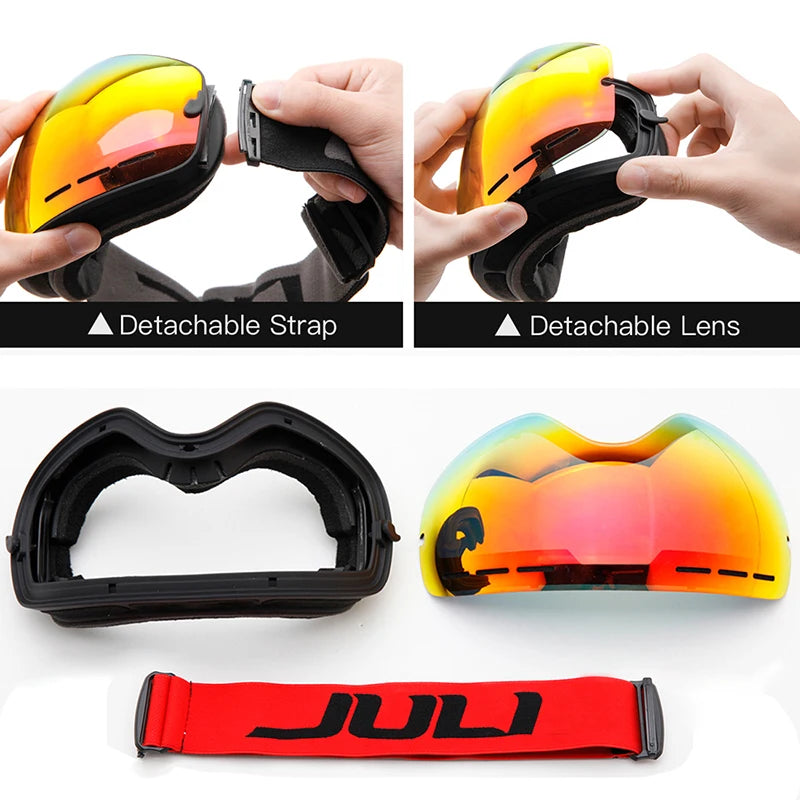 Interchangeable Lens Ski Goggles With Anti Fog Uv Protection Otg 32719782428-C2 Blue Blue