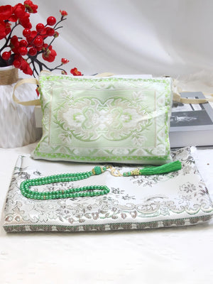 Islamic Prayer Rug Set With Beads And Portable Carry Bag 1005009446550718-grey