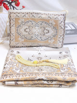 Islamic Prayer Rug Set With Beads And Portable Carry Bag 1005009446550718-grey