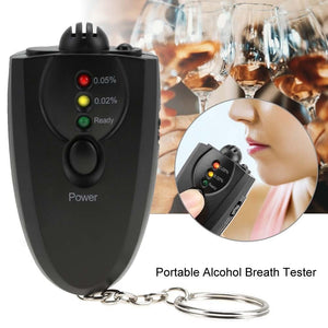 Keychain Portable Breathalyzer Mini Alcohol Tester with LED Signal Display