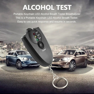 Keychain Portable Breathalyzer Mini Alcohol Tester with LED Signal Display