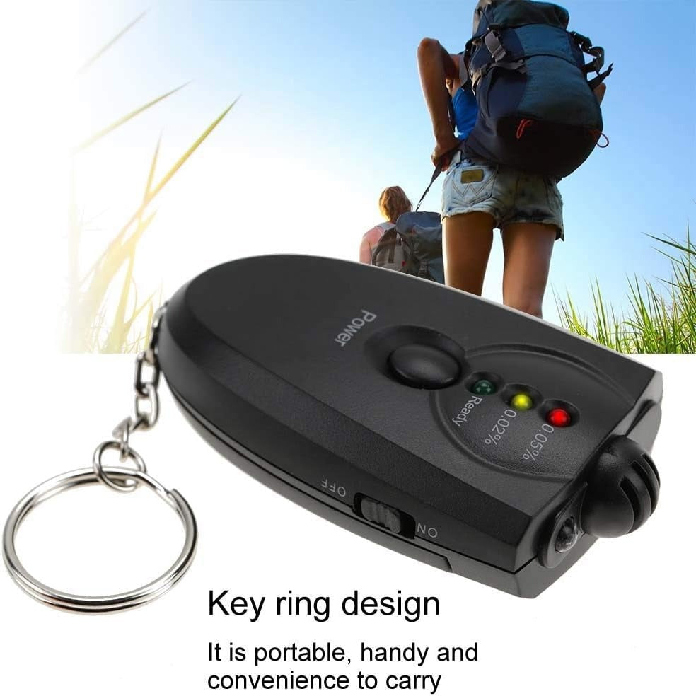 Keychain Portable Breathalyzer Mini Alcohol Tester with LED Signal Display