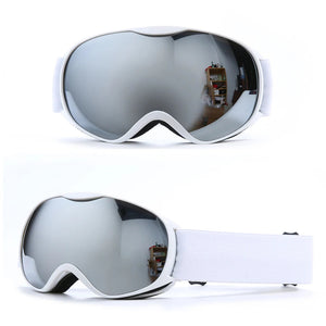 Kids Ski Goggles Dual Layer Anti Fog Otg Uv400 Windproof Lens 1005009617334736-Black red lens