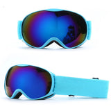 Kids Ski Goggles Dual Layer Anti Fog Otg Uv400 Windproof Lens 1005009617334736-Black red lens