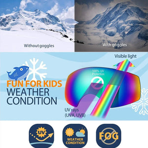 Kids Ski Goggles With Anti Fog Double Lens Uv400 Protection 1005006171277764-Ski Goggles