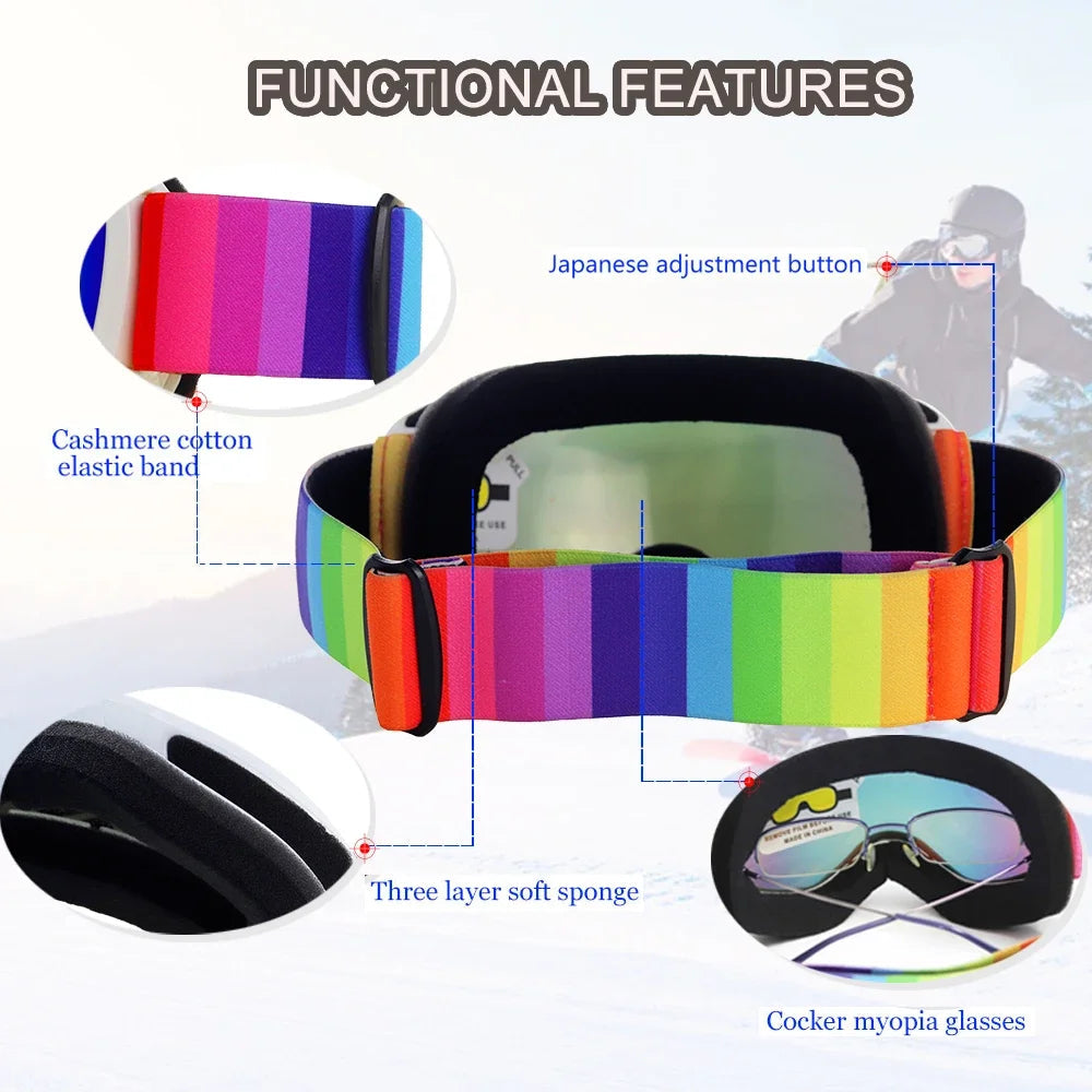 Kids Ski Goggles With Anti Fog Double Lens Uv400 Protection 1005006171277764-Ski Goggles