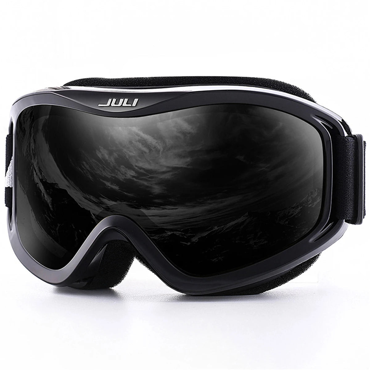Kids Ski Goggles With Anti Fog Uv400 Lens And Flexible Frame 1005003217537497-D1 Black Red Kids