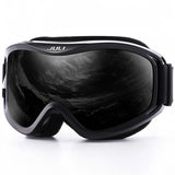 Kids Ski Goggles With Anti Fog Uv400 Lens And Flexible Frame 1005003217537497-D1 Black Red Kids