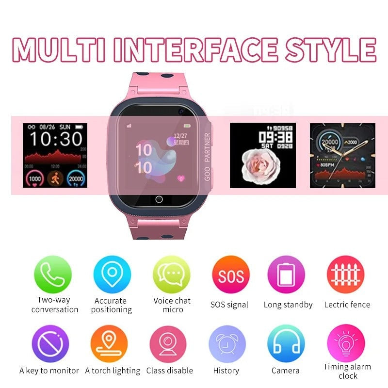 Kids Smartwatch with GPS, SOS, Camera, Two-Way Communication