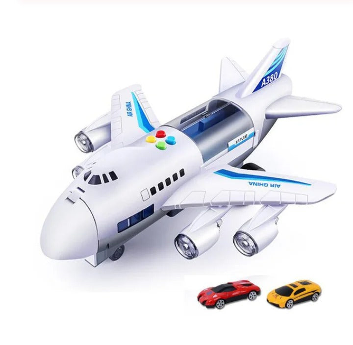 Musical Children's Toy Aircraft With Storytelling and Car Slide