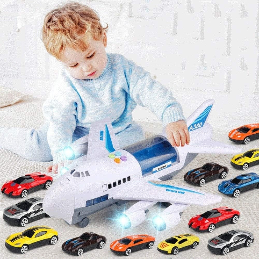 Musical Children's Toy Aircraft With Storytelling and Car Slide