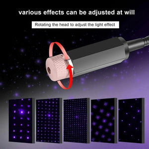 LED Galaxy Lamp Car Roof Light USB Star Projector Mini Night Star Light