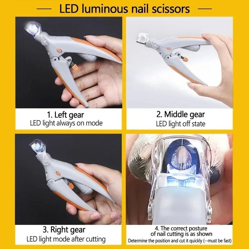 LED Light Pet Nail Clipper for Safe Trimming
