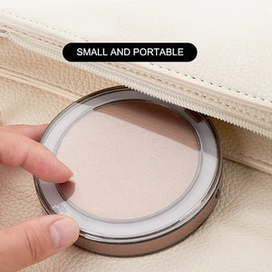LED Lighted Compact Mirror 3X Magnifying Portable Sensor