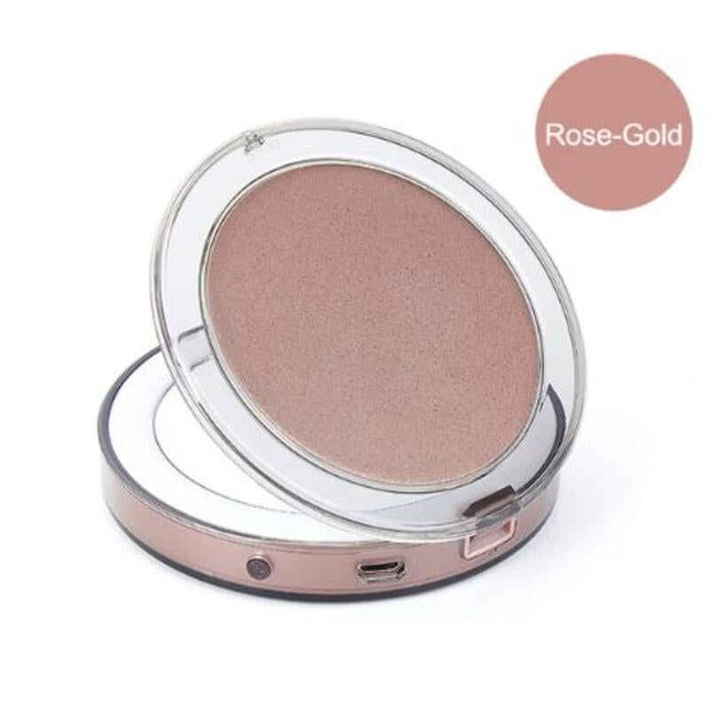 LED Lighted Compact Mirror 3X Magnifying Portable Sensor