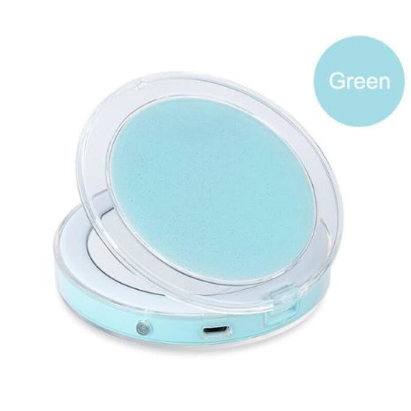 LED Lighted Compact Mirror 3X Magnifying Portable Sensor