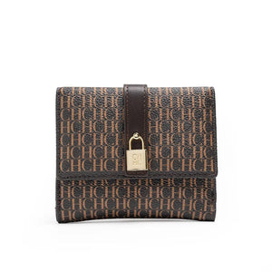 Letter Print Pu Wallet For Women, Valentines Gifts For Her 1005007885111384-CA10-DP-COFFEE