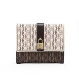 Letter Print Pu Wallet For Women, Valentines Gifts For Her 1005007885111384-CA10-DP-COFFEE