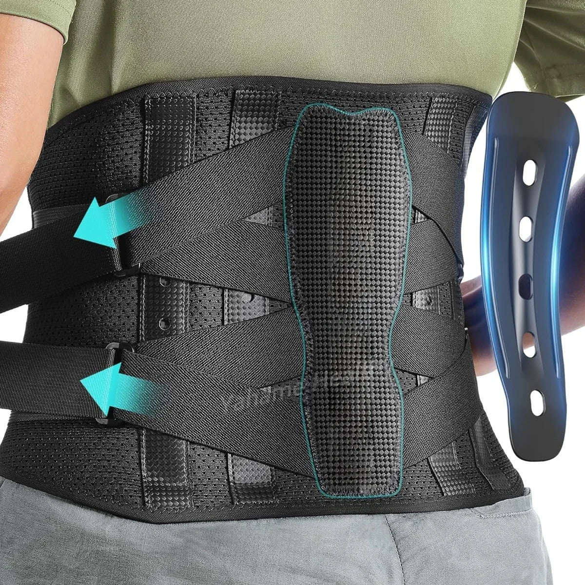 Lightweight Lumbar Support Belt Back Brace With Breathable Mesh And Splints 1005009465431815-S