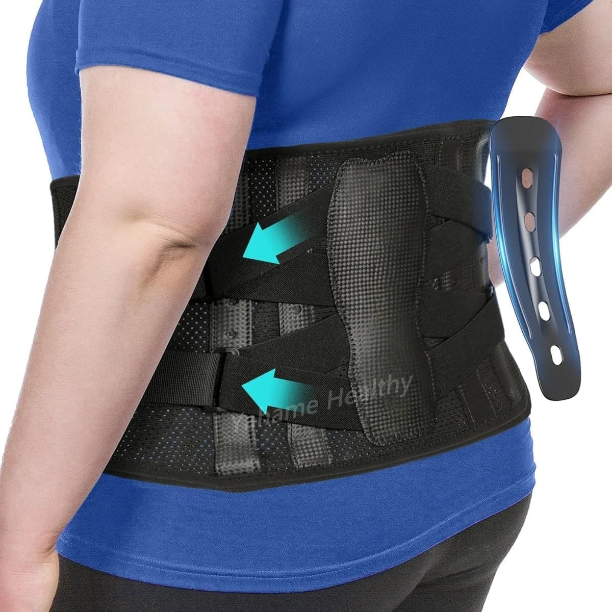 Lightweight Lumbar Support Belt Back Brace With Breathable Mesh And Splints 1005009465431815-S